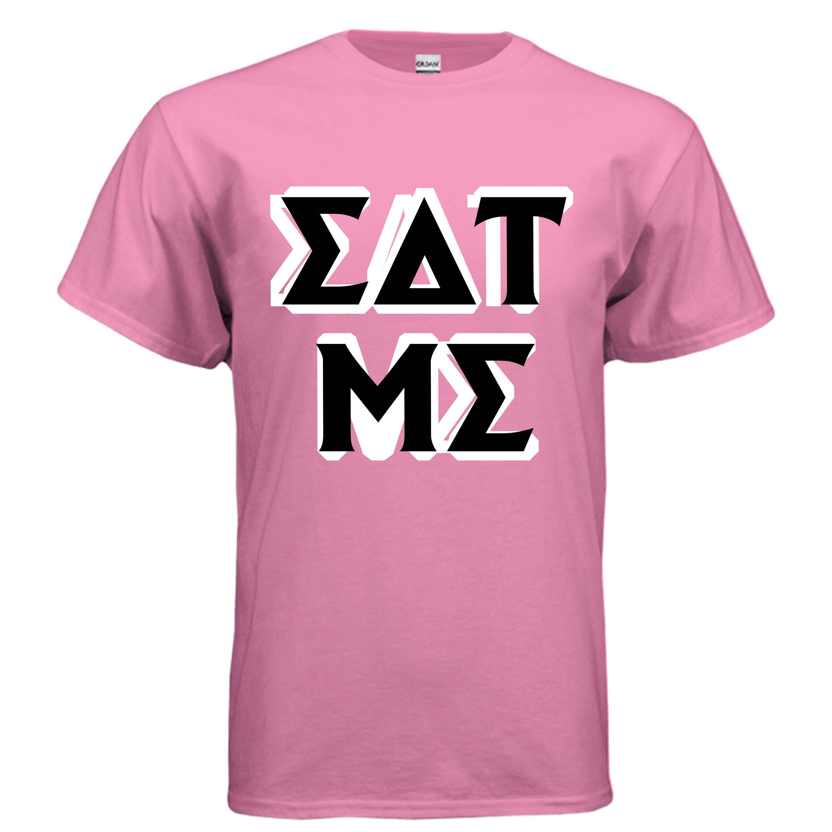 Eat Me T-Shirt in pink with bold graphic design, perfect for casual and stylish wear.